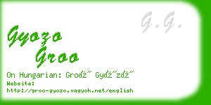 gyozo groo business card